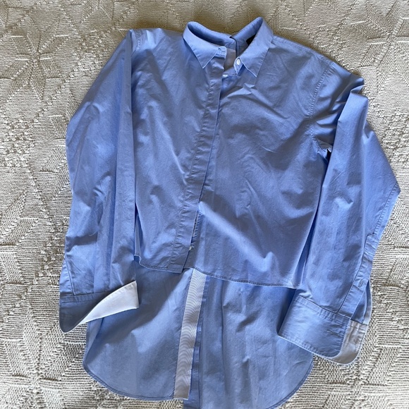 Rag and Bone blue cotton blouse - Picture 4 of 5